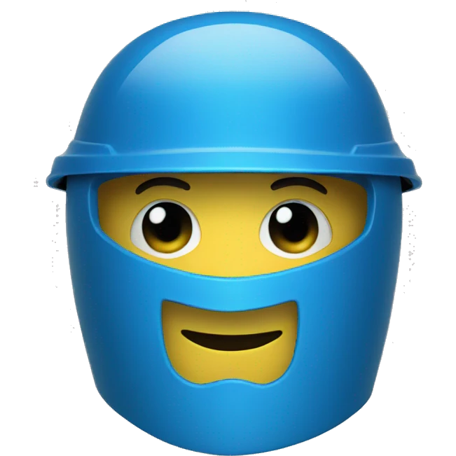 un blue helmet emoji