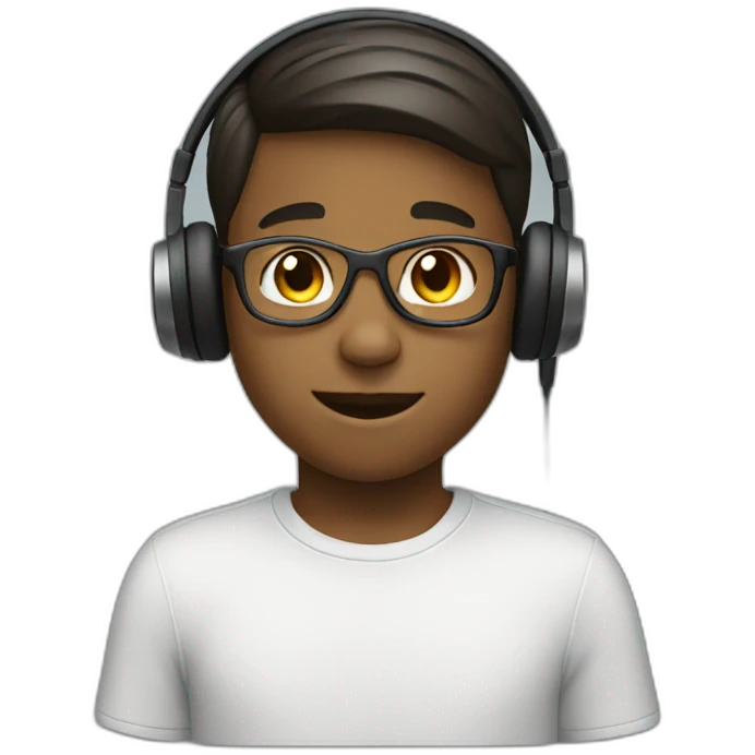 boy with headphones  emoji