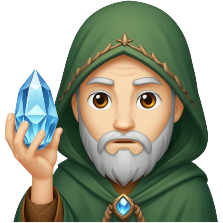 druid character looking through crystal suspiciously emoji