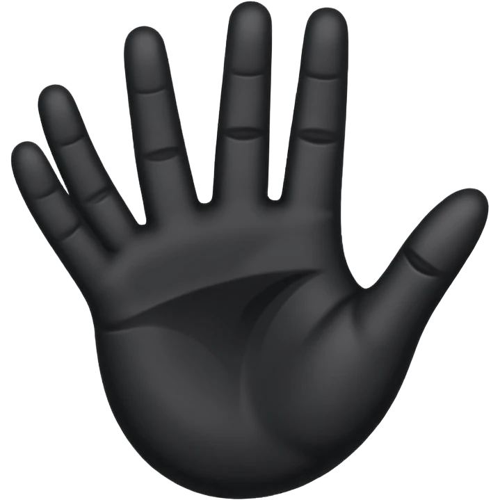 Black hand emoji rock hand symbol  emoji