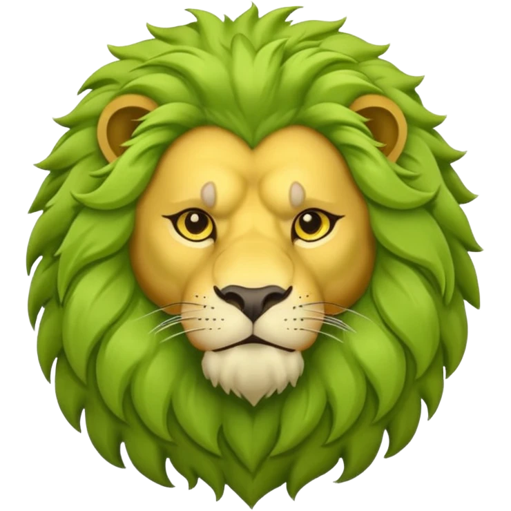 lime-colored lion emoji