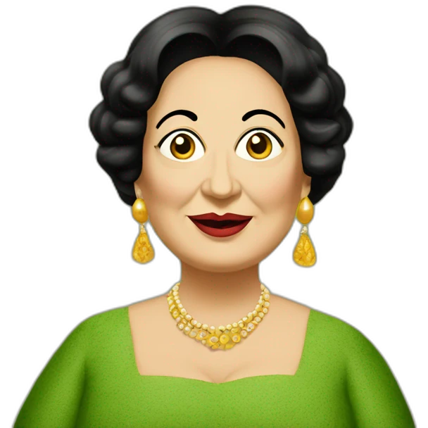 montserrat caballé con dos guacamayos emoji