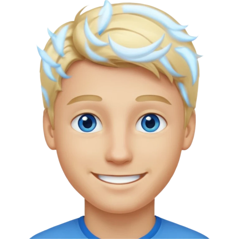 young man smiling with blond hair emoji