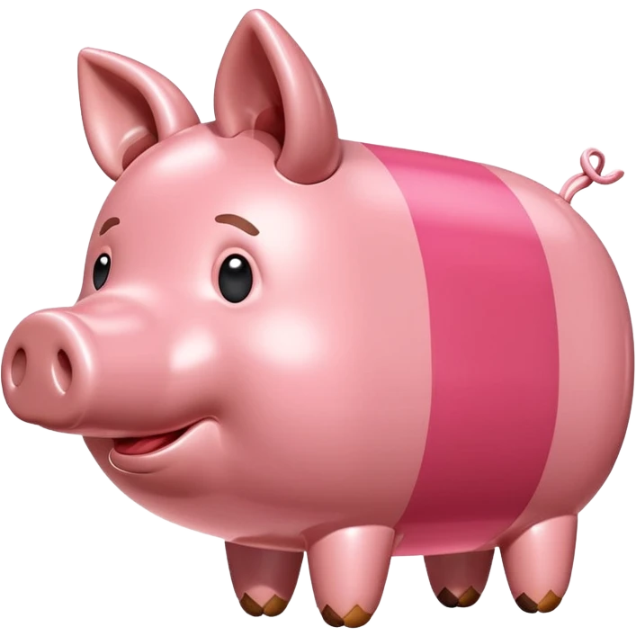 spam meat jeff koons style inflatable pig balloon emoji