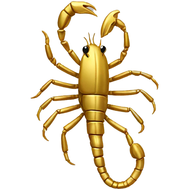 an scorpion made of gold emoji