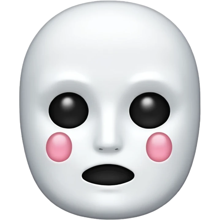 white sugar no face emoji