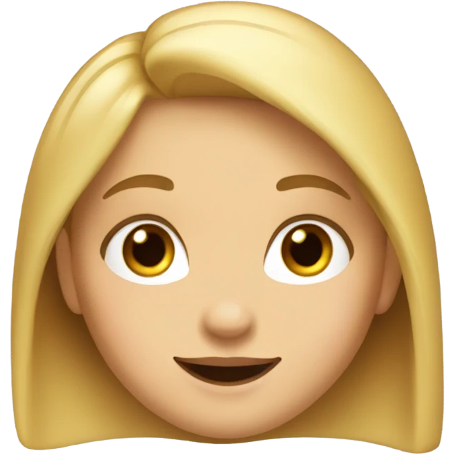 A blonde girl that sort of looks like a chipmunk emoji