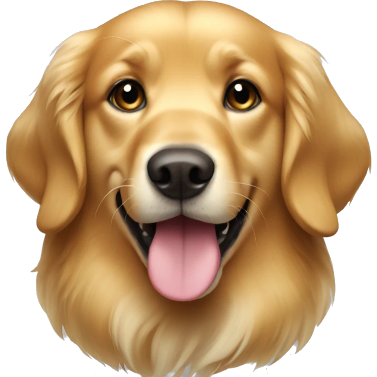 A a golden retriever dog emoji