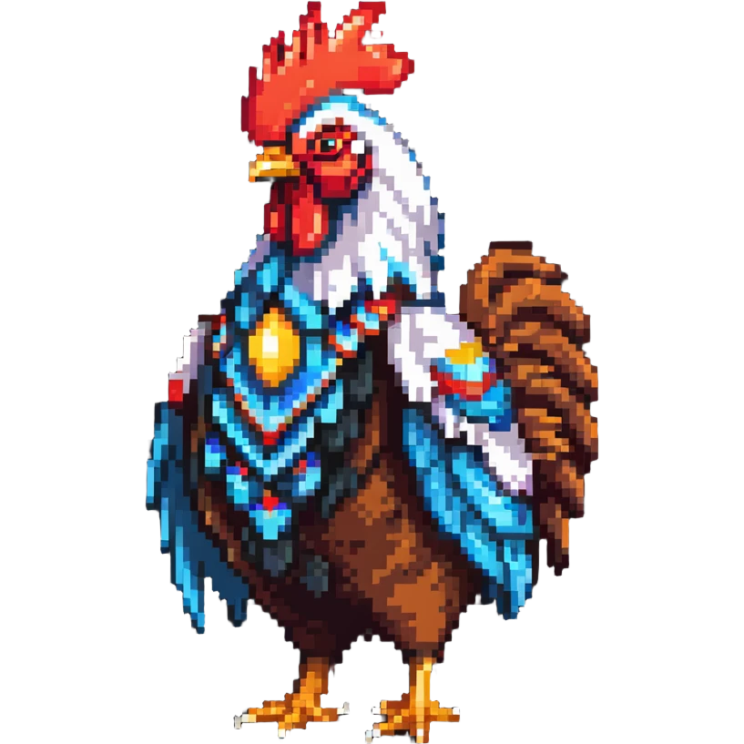 rooster shaman emoji