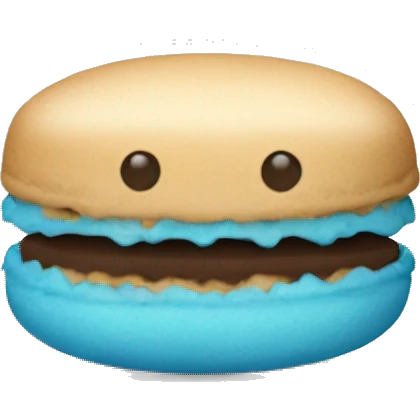 Blue macaroon emoji