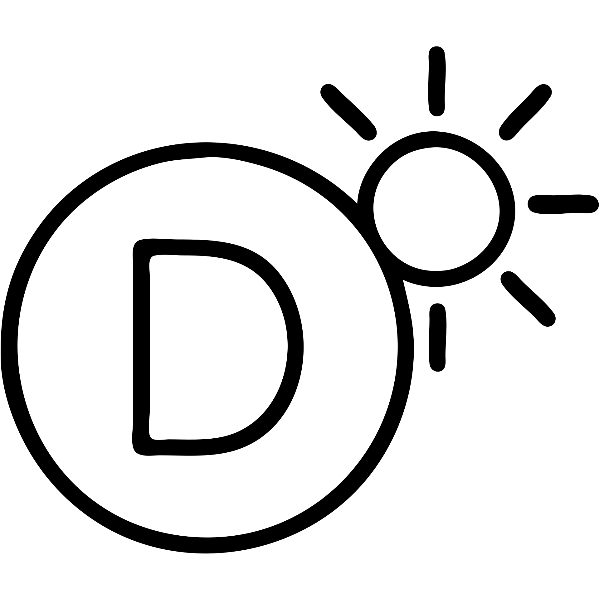 Vitamin D icon, simple and clear outline emoji