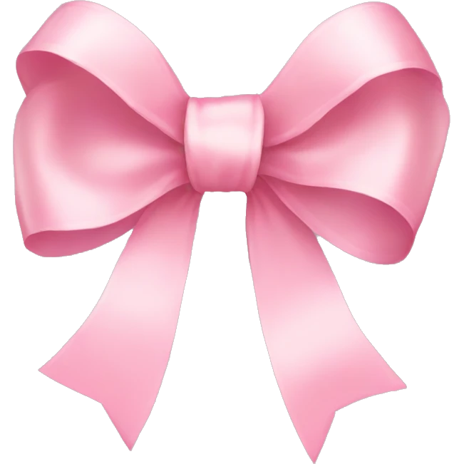 light pink ribbon bow emoji
