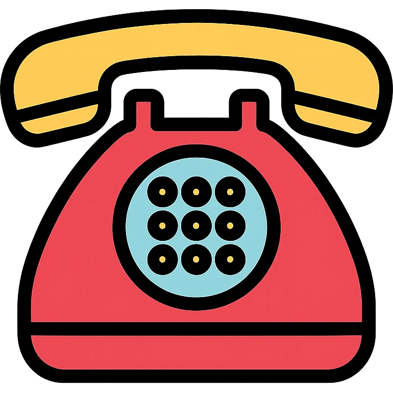clean and simple 3D icon style telephone emoji