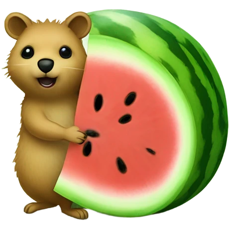 a quokka crossed with a watermelon emoji