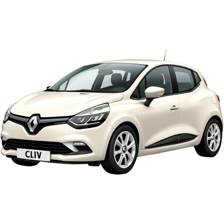 white renault clio iv emoji