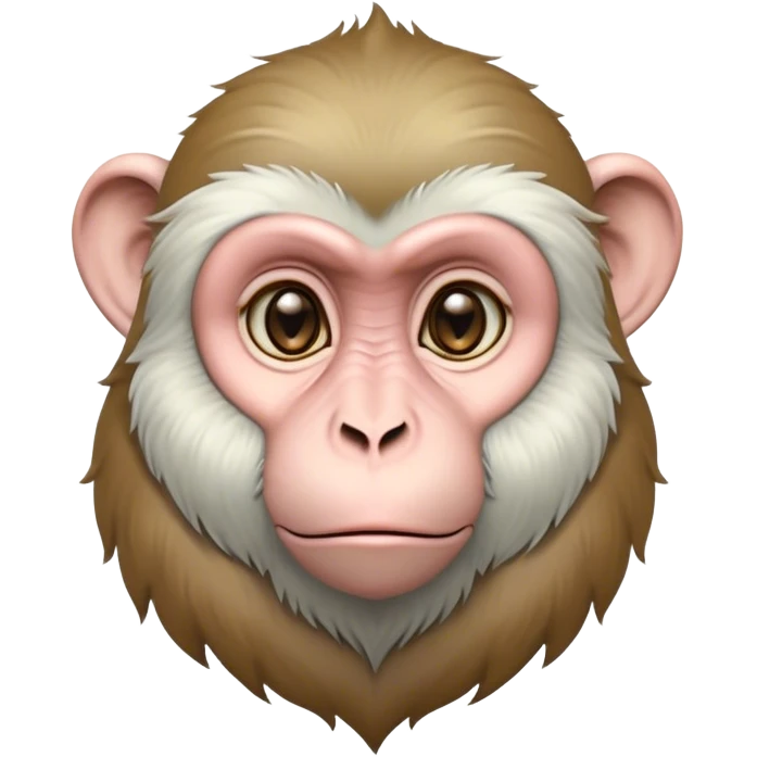 Cinematic Noble Macaque Portrait Emoji, Poised and regal, with a smart, agile build and expressive, deep-set eyes, adorned with soft, detailed fur and a dignified expression, Simplified yet sharp and sophisticated features, highly detailed, glowing with a soft, natural radiance, high shine, intelligent and commanding, stylized with an air of primate nobility, focused and alert, soft glowing outline, capturing the essence of a watchful and confident guardian that appears ready to leap out of the screen with effortless authority! emoji