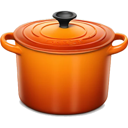 Orange le creuset pot emoji