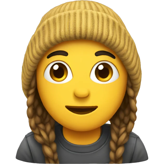 Beanie with no human emoji