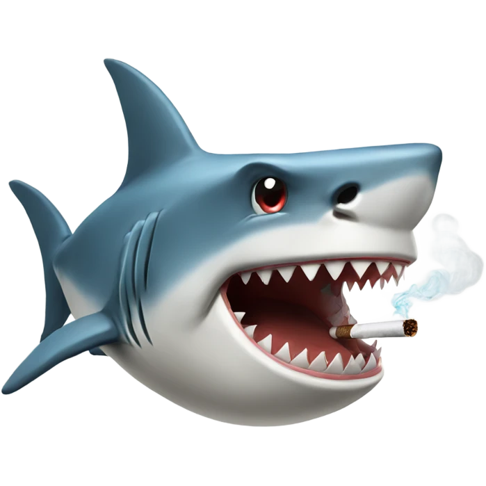 Shark smoking  emoji