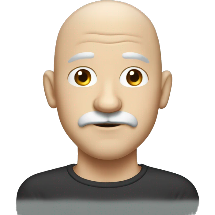 bald white guy with big nose and mustache emoji