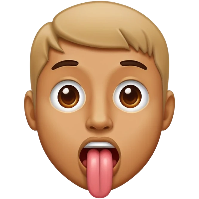 profile view of a man sticking his tongue out, facing left emoji