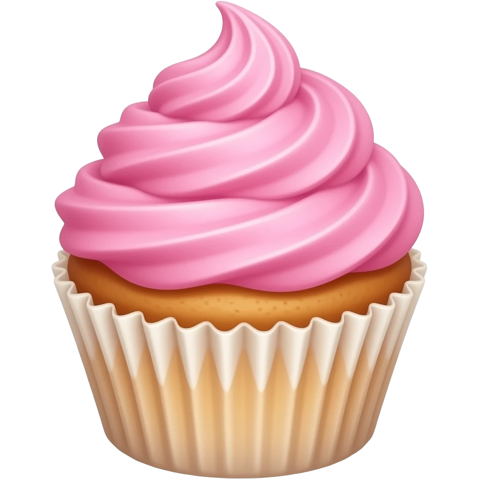 Cupcake with pink icing emoji