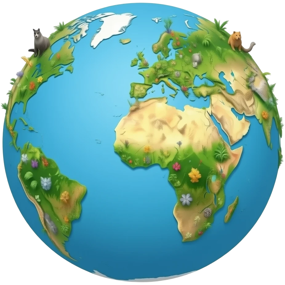 globe flora fauna animals emoji
