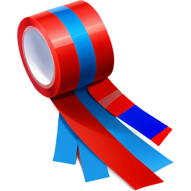 Red tape and blue tape mixed  emoji