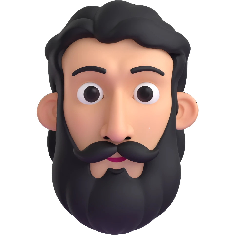 hairy man with a crooked nose emoji
