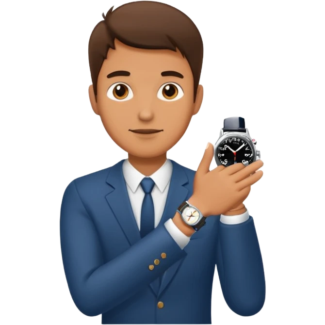Male with wrist watch emoji
