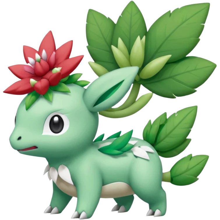 Mezprit-Shaymin-Ivysaur-Meloetta-Pokémon, full body emoji