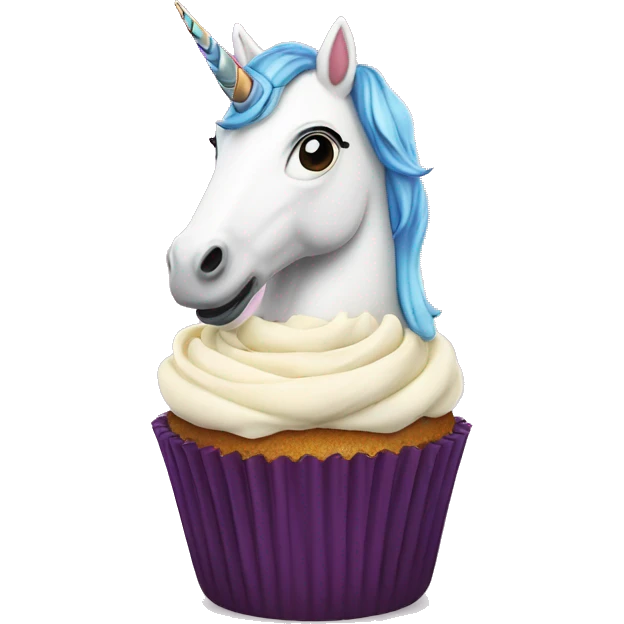 Unicorn cupcake  emoji