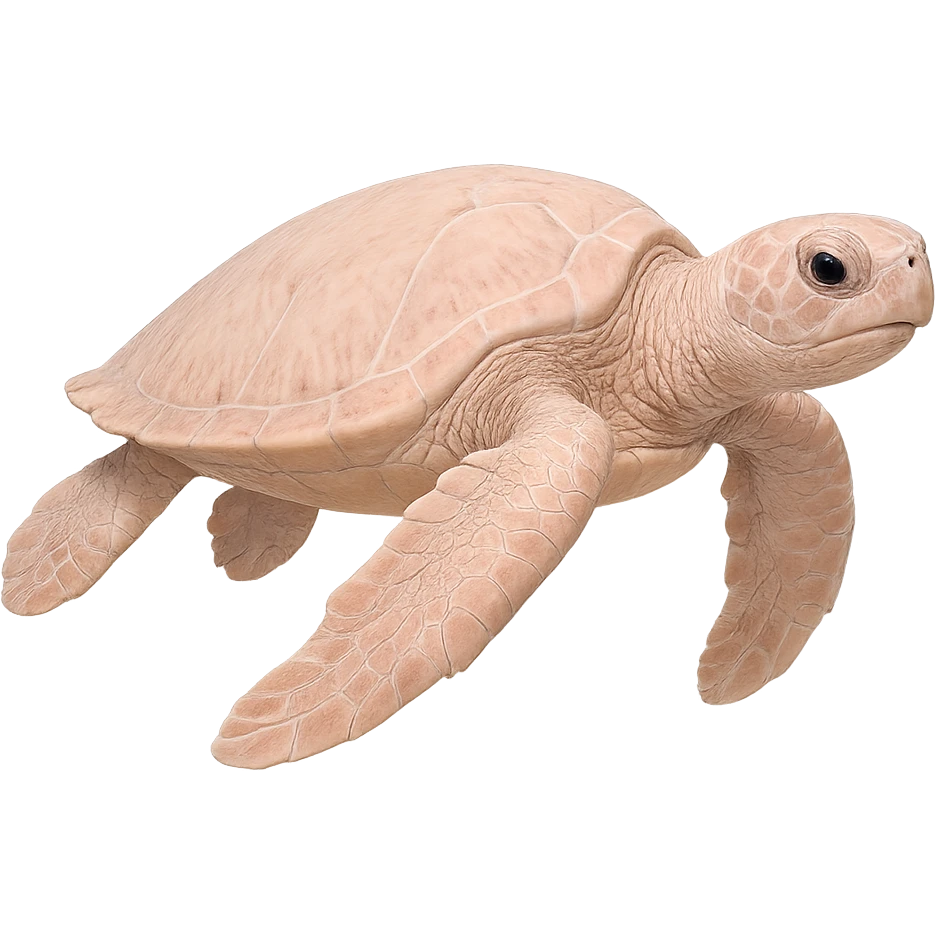 realistic light pink sea turtle, variation 4 emoji