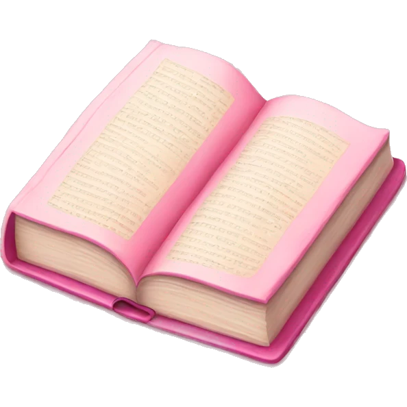 Pink book emoji
