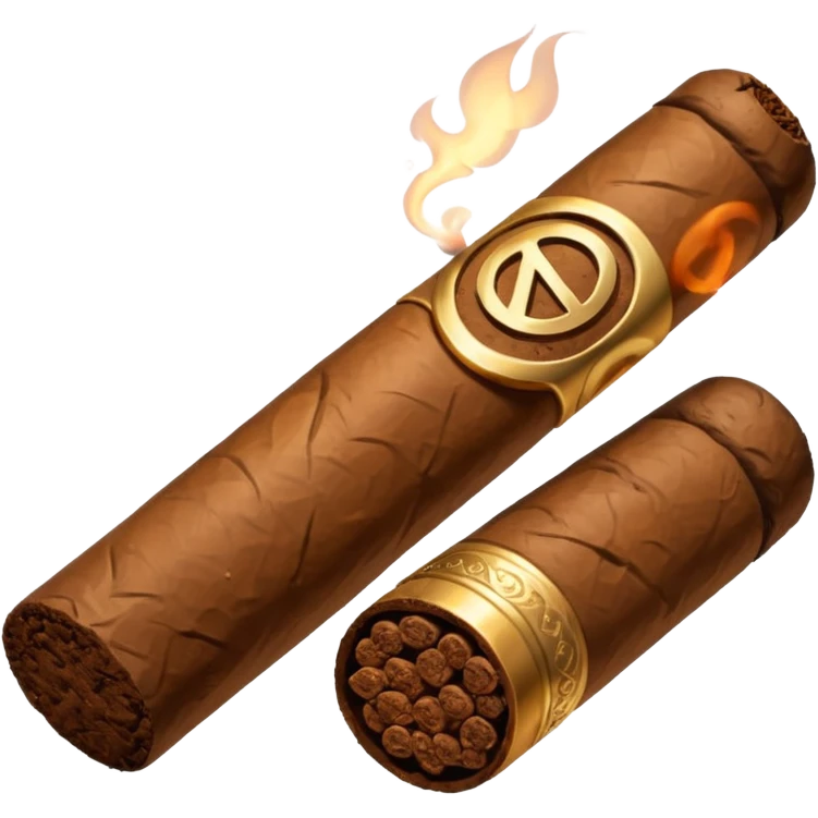 cigar with a prohibition symbol emoji