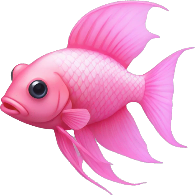 an all pink beta fish  emoji