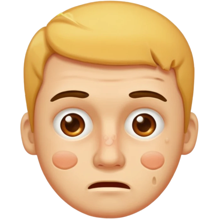 man with lots of acne face emoji