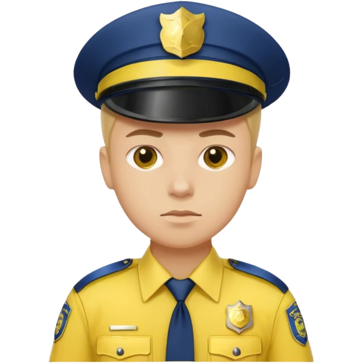 police with yellow uniform emoji