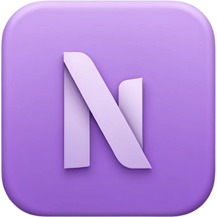 Netflix aesthetic "N" logo in pastel purple emoji