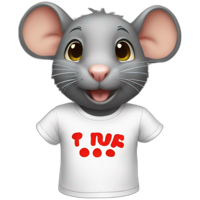 Un rat avec un t-shirt écrit Yanis emoji