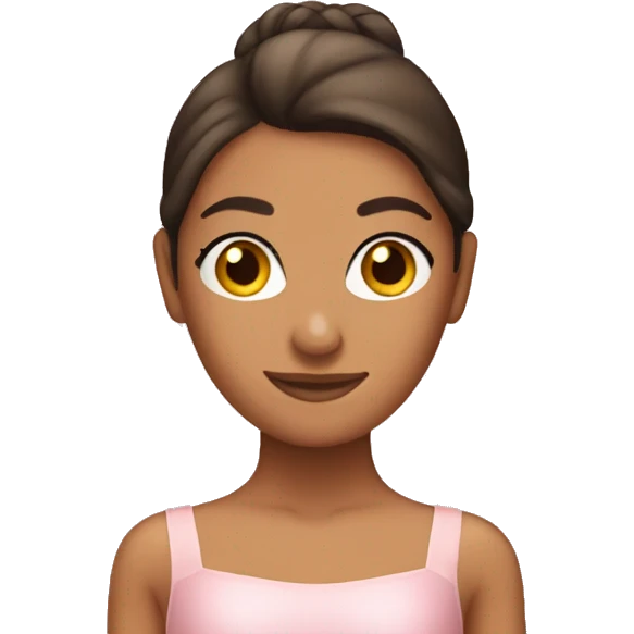 A brunette tanned ballerina emoji