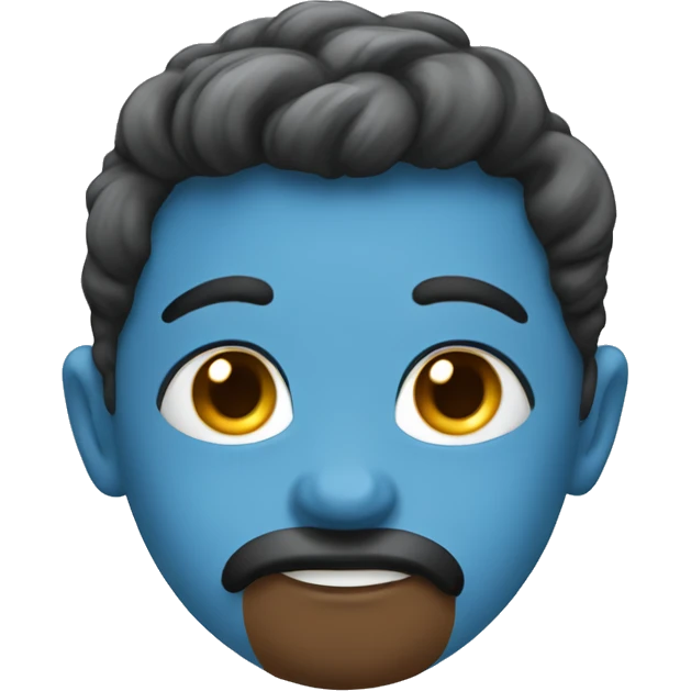 Soft blue cute cofa emoji
