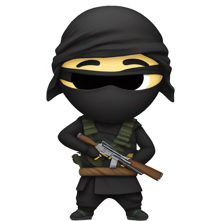 Ninja with a gun  emoji