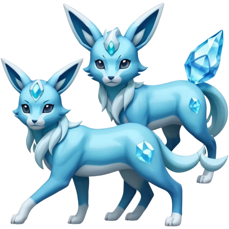 Suicune-Glaceon-Amaura-Pokémon (full body) emoji