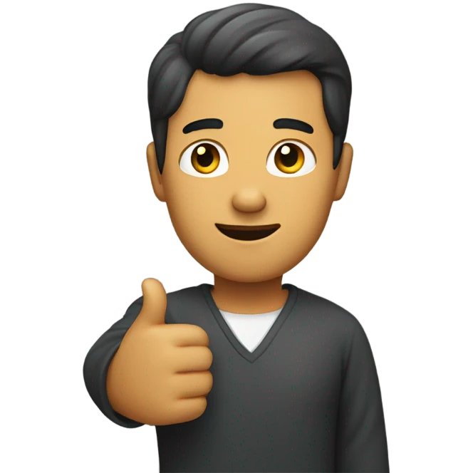 pointing across chest emoji