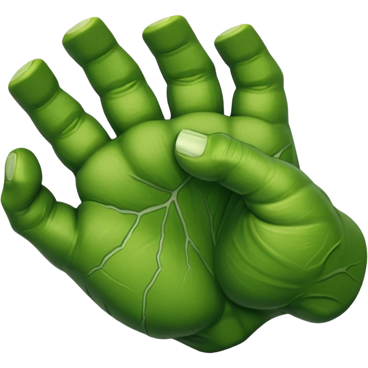 hulk smash green hand emoji