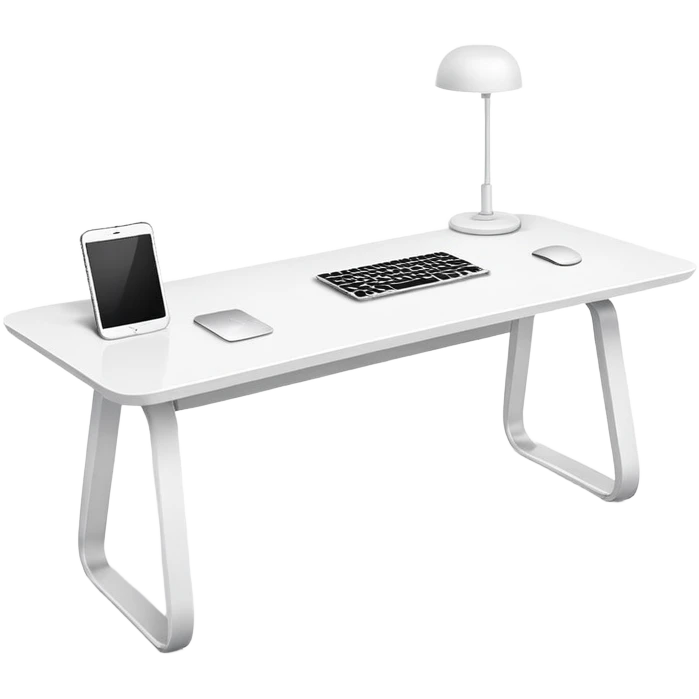 Long White desk table  emoji