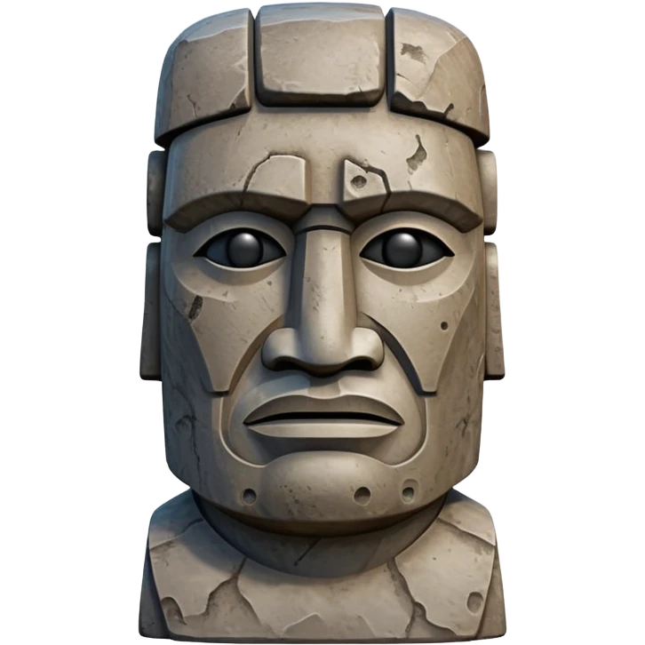 Moai statue with the face of Han Solo emoji