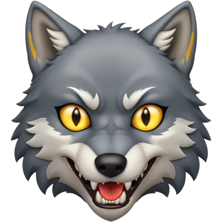Tráeme una imagen de un lobo enojado emoji