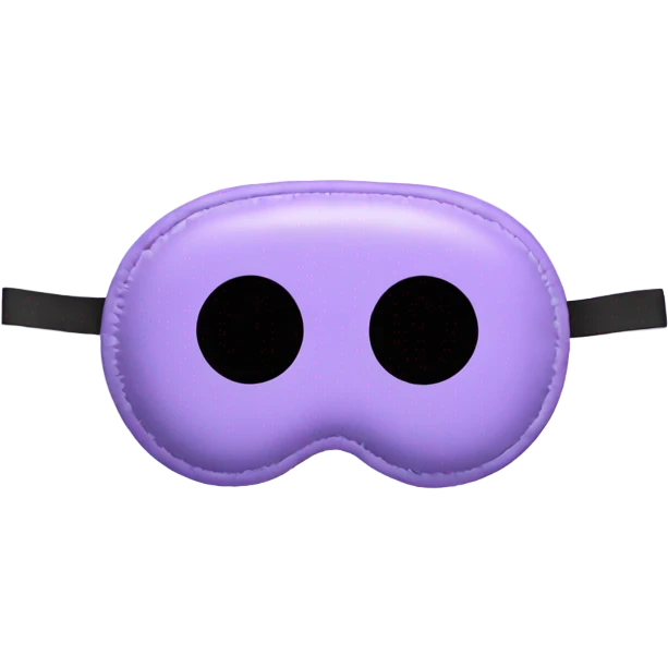 light purple sleep mask emoji